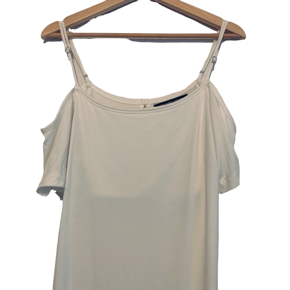 NWOT Groceries Apparel Off The Shoulder Oolong Maxi Slip Dress White Size S - Picture 9 of 12